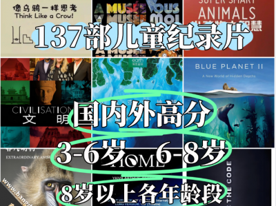 【1T 137部】最新豆瓣高分适合各年龄段儿童看的纪录片