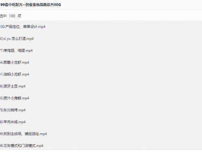 花了2.4万，全部买下来的小吃制作教程，适合小本创业学艺