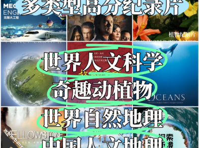 【1T 100+部】多种类型高分纪录片合集